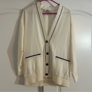 JG Collection by Joyce NWT Vintage Cream Cardigan